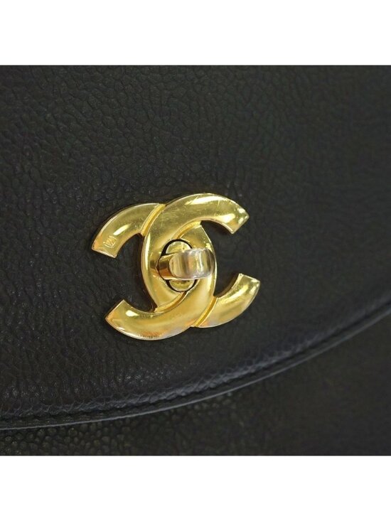 Chanel Triple CC Logo Caviar Leather Backpack Black main image 4